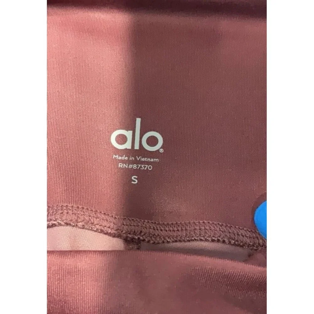 Alo Yoga High Waist LeggingAlo Yoga High Waist Leggings Pink Black Stripe Detail